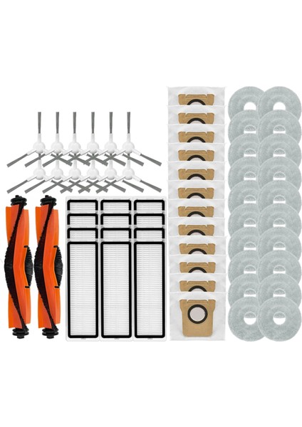 Robot Vakum X20 Plus / + Aksesuarları Ana Yan Fırça Hepa Filtre Paspas Bezi Toz Torbaları (Yurt Dışından)