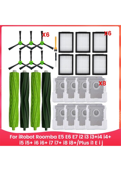 Irobot Roomba E5 E6 E7 I2 I3 I3+I4 I4+ I5 I5+ I6 I6+ I7 I7+ I8 I8+/plus I1 Eıj Serisi Robot Süpürge Parçaları (Yurt Dışından)