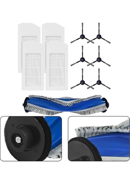 Ecovacs Debot N20 / N20 Plus / N20 Pro Plus Ana Fırça Yan Fırçası Hepa Filtresi (Yurt Dışından)