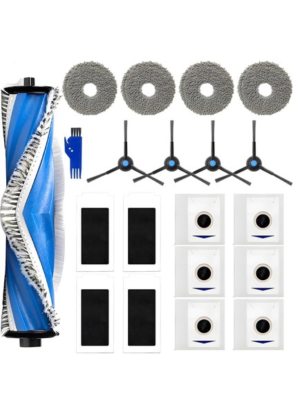 T30S Robot Süpürge Ana Yan Fırça Hepa Filtreler Paspas Bezi Pedler Toz Torbaları Yedek Parçalar (Yurt Dışından)