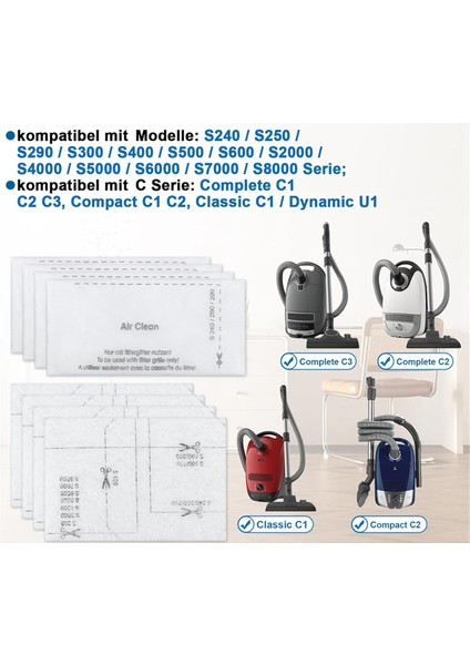 Elektrikli Süpürge Filtresi, 10 Parça Motor Koruma ve Set (Yurt Dışından)