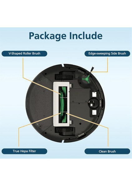 Essential Series Q0120, Y0140, Q011, Y0110 Robot Süpürge Ana Yan Fırça Hepa Filtre Parçaları (Yurt Dışından)