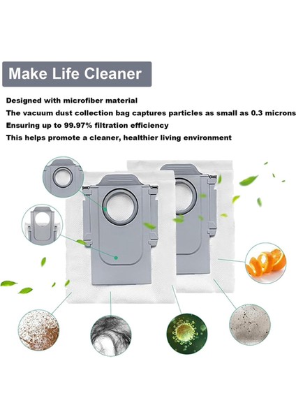 S8+, S8 Pro Ultra, S7 Maxv Ultra Max, + Q8 Max+ Q5 Q5+ Robot Süpürge Için 22'li Toz Torbası Paketi (Yurt Dışından) fırsatları