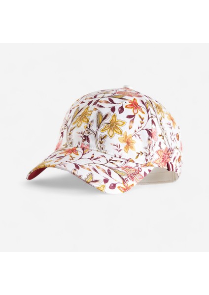 Artengo Tenis Şapkası - 56 Cm - Bej Çiçek Desenli - TC 500