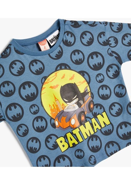 Erkek Bebek Batman Tişört Lisanslı Kısa Kollu Bisiklet Yaka Pamuklu
