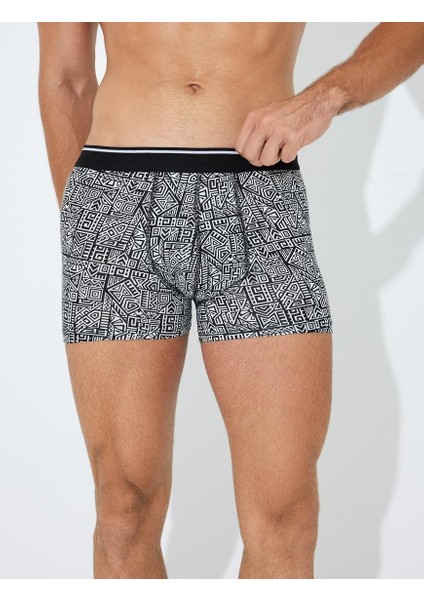 3'lü Boxer Seti Geometrik Baskılı Çok Renkli