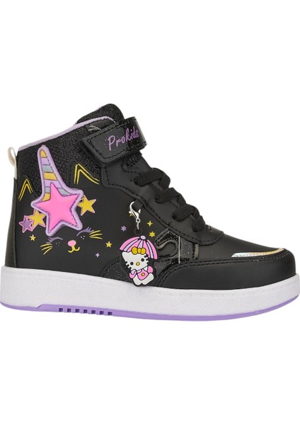 Günlük Kız Çocuk Sneaker Lastik Bağcıklı Cırtlı Bilekli Rahat Hafif Basketbol Spor Ayakkabı 3260