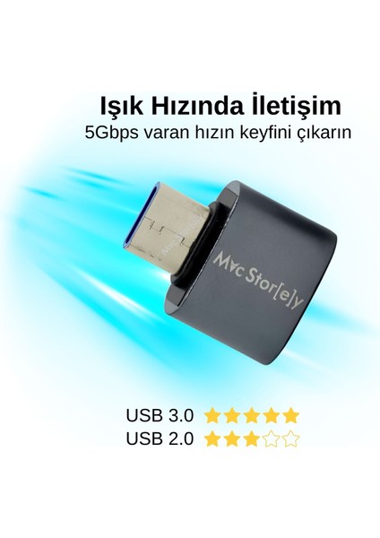 Type-C Dönüştürücü USB 3.0 Thunderbolt 3 Dönüştürücü Hafif Cep Tipi