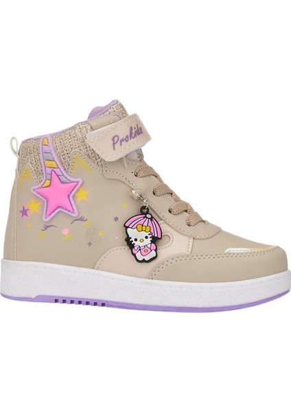 Günlük Kız Çocuk Sneaker Lastik Bağcıklı Cırtlı Bilekli Rahat Hafif Basketbol Spor Ayakkabı 3260