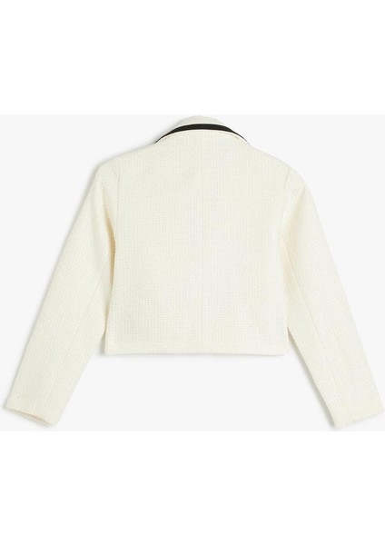 Kız Çocuk Tüvit Ceket Uzun Kollu Düğme Kapamalı Cep Detaylı Dokulu fiyatları