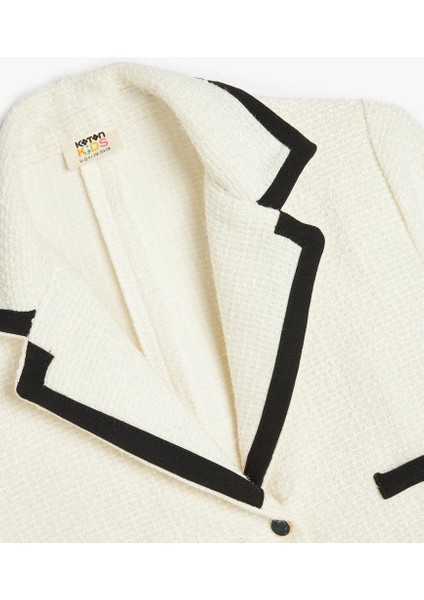 Kız Çocuk Tüvit Ceket Uzun Kollu Düğme Kapamalı Cep Detaylı Dokulu modelleri