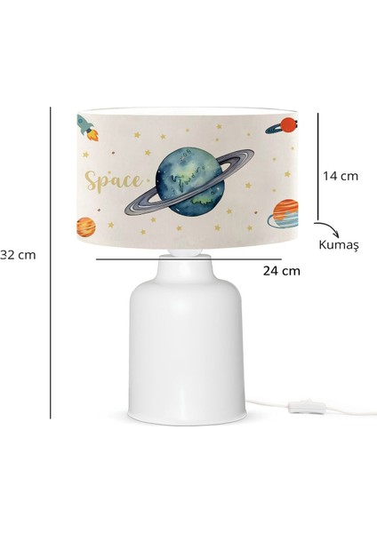 Homing Kids Space Gezegenler Uzay Temalı Çocuk Odası Abajur 241290 modelleri