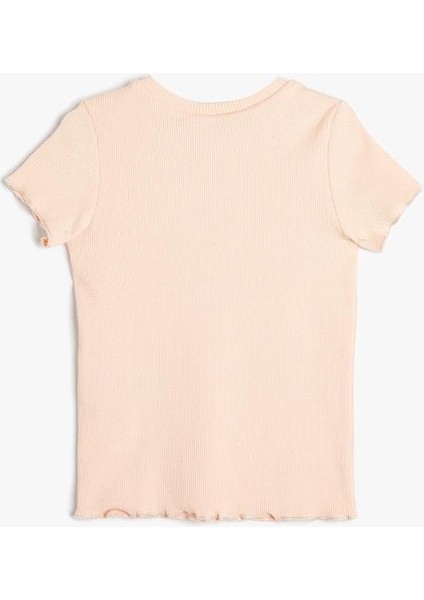 Kız Bebek Tişört Kısa Kollu Kaşkorse Bisiklet Yaka Işlemeli fiyatları
