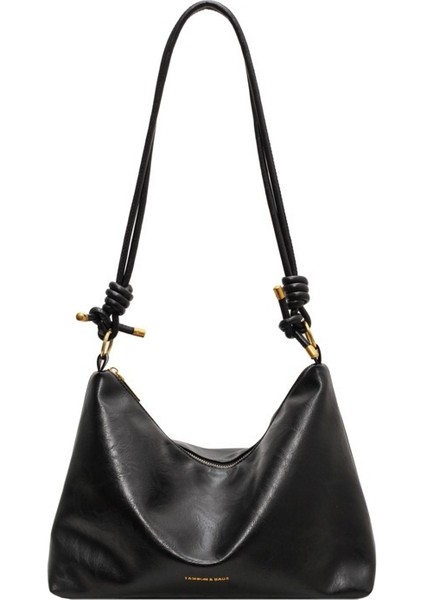 Kadınlar Için Büyük Kapasiteli Çanta 2024 Sonbahar ve Kış Yeni Tek Omuz Koltuk Altı Çantası Sonbahar ve Kış Niş Moda Basit Crossbody Çantası (Yurt Dışından)