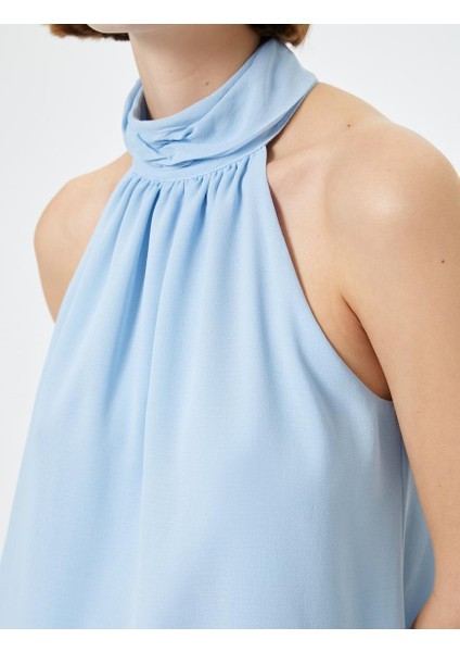 Halter Yaka Bluz Drapeli Standart Kesim indirimleri