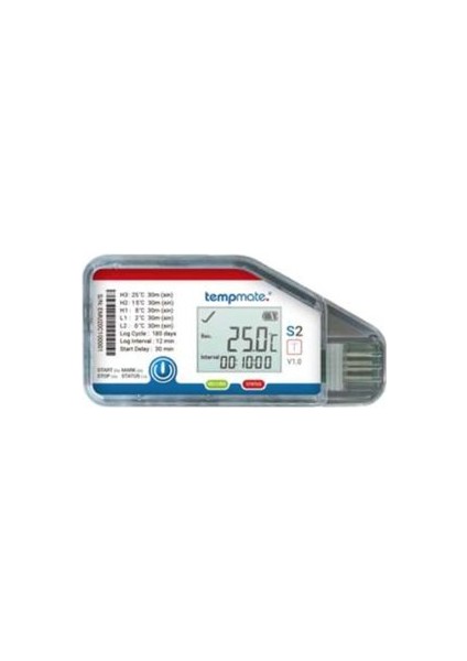 Tek Kullanımlık Sıcaklık Datalogger S2 T