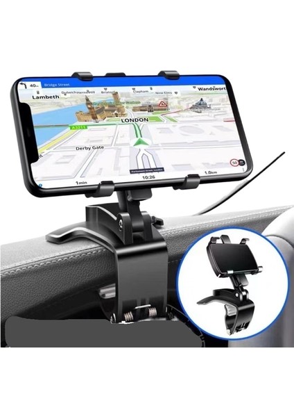 Araba Cep Telefonu Tutucusu Araba Çok Fonksiyonlu Döner Araba Gösterge Paneli Dikiz Aynası Navigasyon Tutucusu (Yurt Dışından) fiyatları