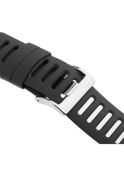 Suunto Ambit3 / 2/1 Gümüş Siyah Için Gümüş Çelik Tang Toka Kauçuk Silikon Bant Askı (Yurt Dışından) fırsatları
