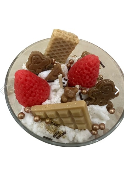 Hediyelik Kremalı Cafe Latte Çikolata Kokulu Bardak Soya Mum indirimleri