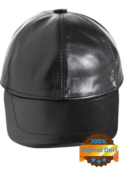 Unisex %100 Deri Arkadan Ayarlanabilir Baseball Kep Şapka