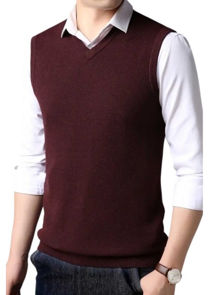 3'lü Erkek V Yaka Triko Tüylenmez Süveter Erkek Slim Fit Süveter fırsatları