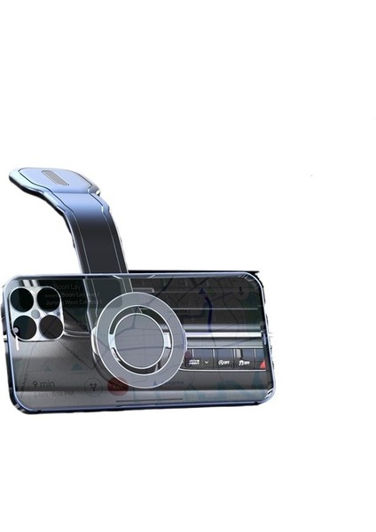 Araç Cep Telefonu Tutucusu Magsafe Manyetik Araç Navigasyon Tutucusu Merkezi Kontrol Enstrüman Standı (Yurt Dışından)
