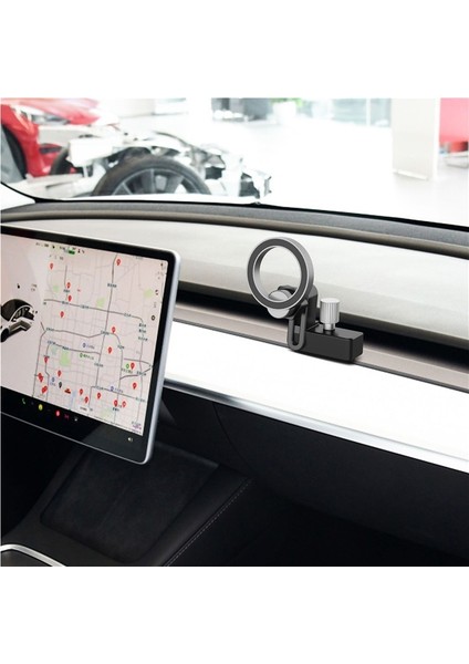 Tesla Hava Çıkışı Için Uygun Manyetik Cep Telefonu Tutucusu Model3/y Özel Magsafe Tutucu Araç Tutucusu (Yurt Dışından)