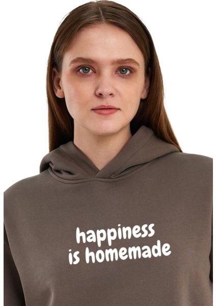 Unisex Baskılı Şardonlu Kapşonlu Sweat fiyatları