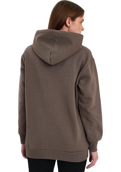 Unisex Baskılı Şardonlu Kapşonlu Sweat modelleri