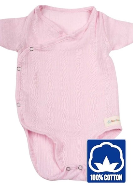 Bebek 2 Kat Müslin Kumaş %100 Organik Pamuklu Çıtçıtlı Zıbın