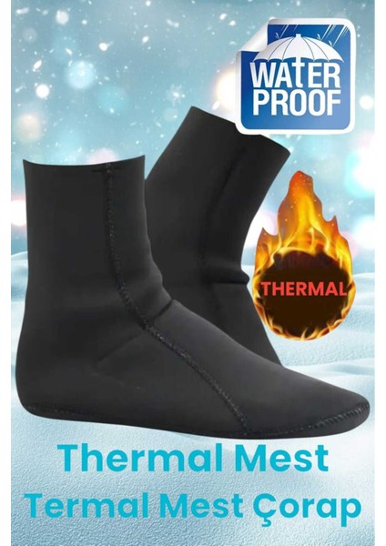 Unisex Su ve Rüzgar Geçirmez Soğuğa Dayanıklı Termal Mest Termal Çorap indirimleri