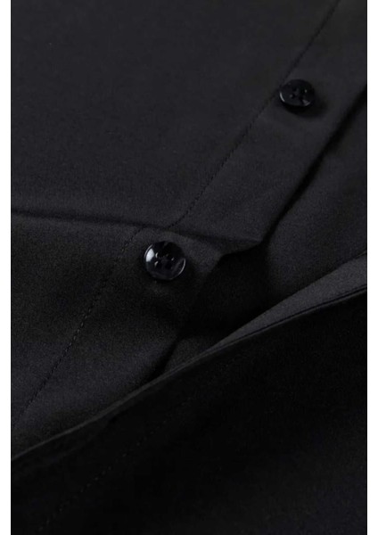 Slim Fit Kravatlık Uzun Kol Kolay Ütü Nefes Alan Dört Mevsim Slim Fit Erkek Gömlek 2'li Set fırsatları