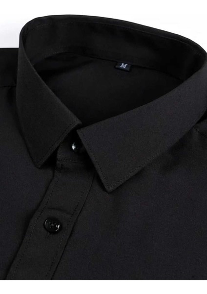 Slim Fit Kravatlık Uzun Kol Kolay Ütü Nefes Alan Dört Mevsim Slim Fit Erkek Gömlek 2'li Set indirimleri