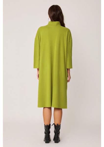 Yanları Yırtmaçlı Boğazlı Örme Elbise fırsatları