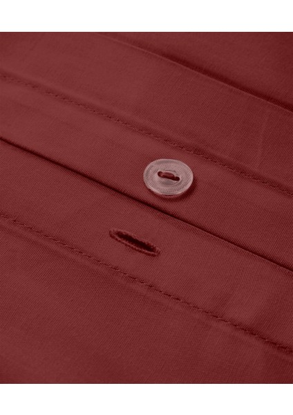 Organik Pamuk Akfil Nevresim Seti Çift Kişilik 200 x 220 cm Koyu Bordo fırsatları