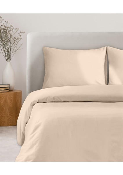 Organik Pamuk Akfil Nevresim Seti Çift Kişilik 200 x 220 cm Pudra fiyatları