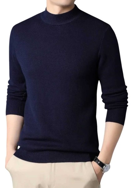 2'li Erkek Tüylenmeyen Yarım Boğazlı Triko Kazak Yarım Balıkçı Triko Kazak modelleri