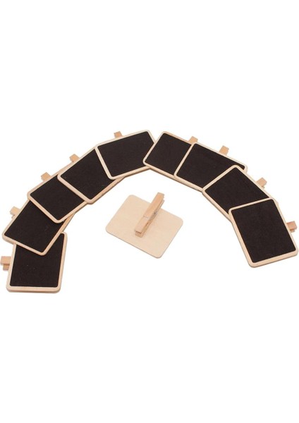 10 Ahşap Mesaj Panosu Küçük Min Kullanılabilir Parti Için 6x4.8x0.2cm (Yurt Dışından)