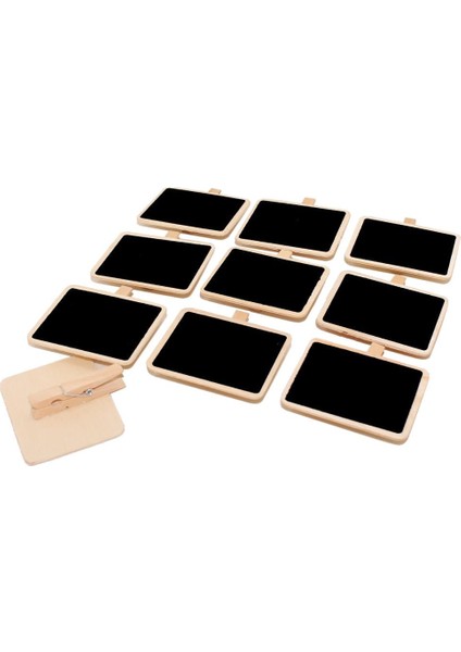 10 Ahşap Mesaj Panosu Küçük Min Kullanılabilir Parti Için 6x4.8x0.2cm (Yurt Dışından)