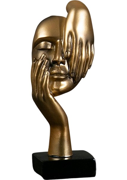 Heykel Reçine Dekorasyon Heykelcik Düşünen Heykeli Altın (Yurt Dışından)