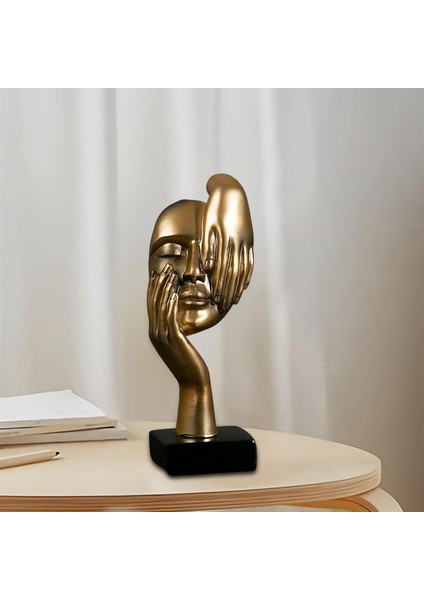 Heykel Reçine Dekorasyon Heykelcik Düşünen Heykeli Altın (Yurt Dışından) fiyatları