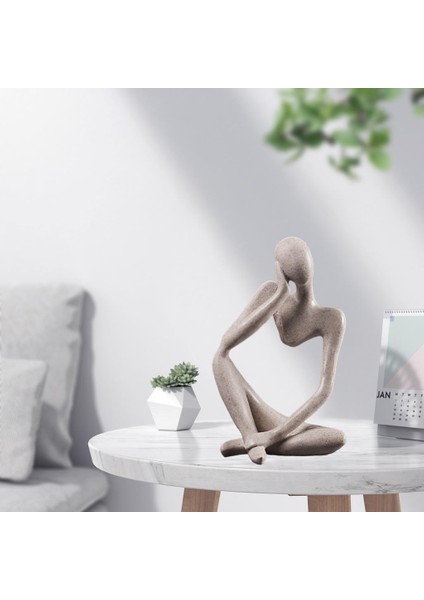 Düşünen Heykel Reçine Soyut Heykel Kumtaşı Modern Figürinler Koleksiyonluk Düşünme Doğru (Yurt Dışından) modelleri