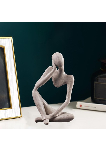 Düşünen Heykel Reçine Soyut Heykel Kumtaşı Modern Figürinler Koleksiyonluk Düşünme Doğru (Yurt Dışından) indirimleri