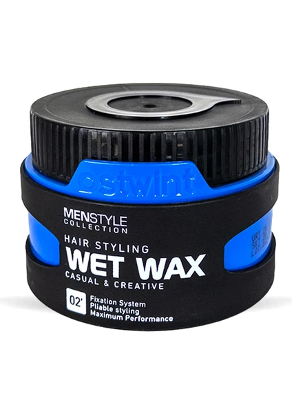 Menstyle Collection Profesyonel Saç Şekillendirici Wet Wax, Doğal ve Güçlü Tutuş, Uzun Süreli Etki, No:02 Wet Wax 150ml