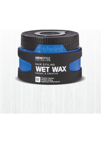 Menstyle Collection Profesyonel Saç Şekillendirici Wet Wax, Doğal ve Güçlü Tutuş, Uzun Süreli Etki, No:02 Wet Wax 150ml