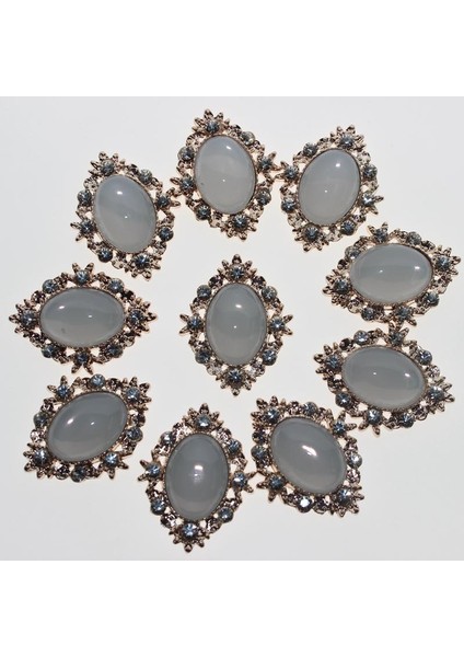 10 Rhinestone Diamante Geri Düğ Süsleme Düğün Takı 30X25MM (Yurt Dışından) indirimleri