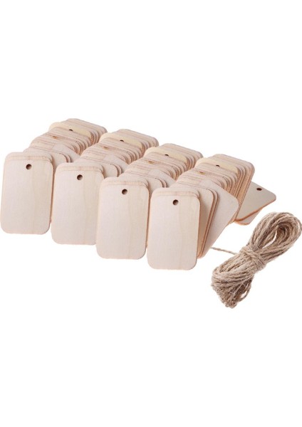 100 Doğal Boş Ahşap Dikdörtgen Düğün Noel Için I (Yurt Dışından) fırsatları