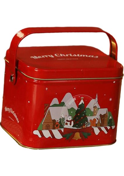 Noel Hediyesi Teneke Kutu Küçük Kurabiye Kutuları Ş Goody Treat Irmızı (Yurt Dışından)