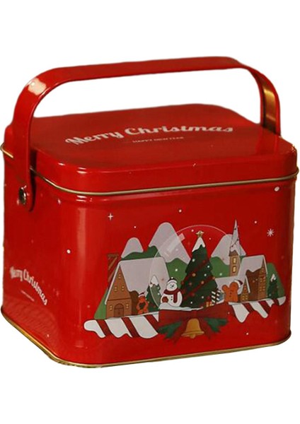 Noel Hediyesi Teneke Kutu Küçük Kurabiye Kutuları Ş Goody Treat Irmızı (Yurt Dışından) fırsatları