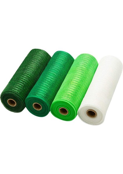 4rulo Dekor Örgü Kurdele 10" X10YDS Yeşil Için Metal Kurdeleler (Yurt Dışından)